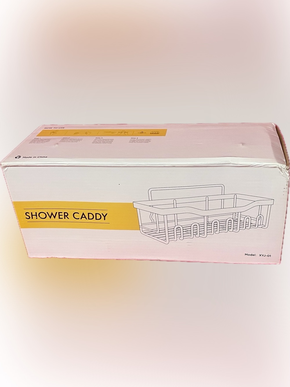 5 Pack Rustproof Iron Shower Caddy Adhesive No Drilling